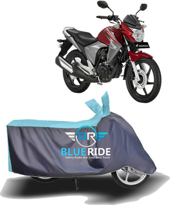 BLOERIDE Two Wheeler Cover for Honda(Dazzler, Blue, Grey)