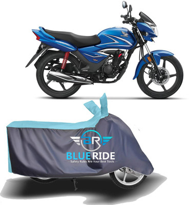 BLOERIDE Two Wheeler Cover for Honda(Shine, Blue, Grey)