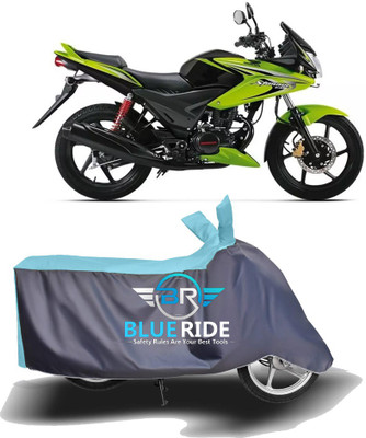 BLOERIDE Two Wheeler Cover for Honda(CBF Stunner, Blue, Grey)