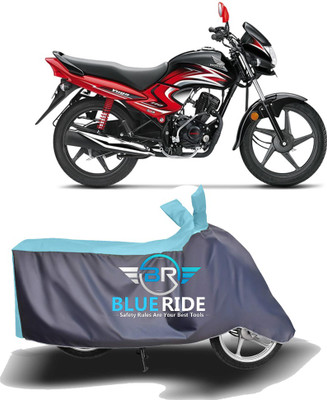 BLOERIDE Two Wheeler Cover for Honda(Dream, Blue, Grey)