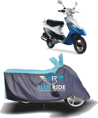 BLOERIDE Two Wheeler Cover for TVS(Teenz, Blue, Grey)