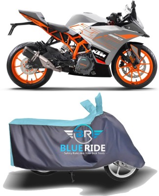 BLUERIDE Two Wheeler Cover for KTM(RC 390, Blue, Grey)