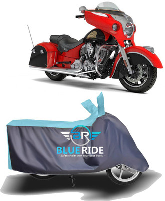 BLOERIDE Two Wheeler Cover for Indian(Chieftain, Blue, Grey)