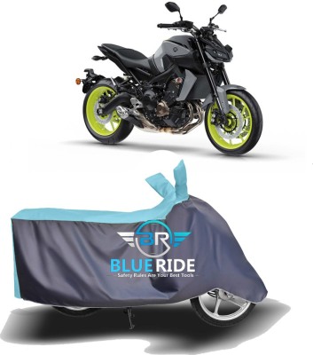 BLUERIDE Two Wheeler Cover for Yamaha(MT-09, Blue, Grey)