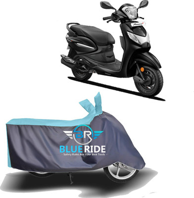 BLOERIDE Two Wheeler Cover for Hero(MotoCorp Pleasure Plus, Blue, Grey)