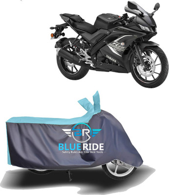 BLOERIDE Two Wheeler Cover for Yamaha(R15, Blue, Grey)