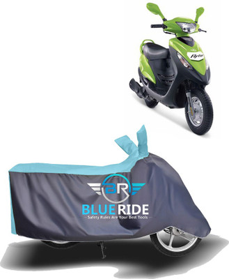 BLORIDE Two Wheeler Cover for Mahindra(Flyte, Blue, Grey)