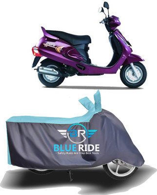 THE REAL ARV Waterproof Two Wheeler Cover for Mahindra(Duro 125, Blue, Grey)
