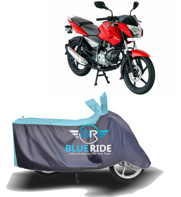 BLOERIDE Two Wheeler Cover for Bajaj(Pulsar 135 LS DTS-i, Blue, Grey)
