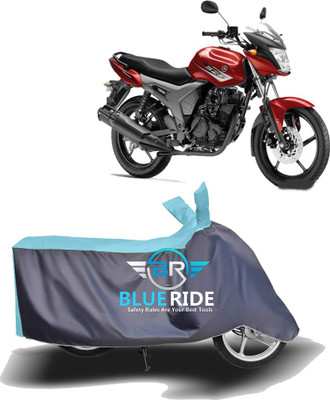 BLOERIDE Two Wheeler Cover for Yamaha(SZ-S, Blue, Grey)