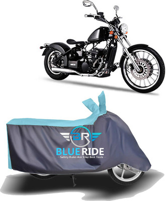 BLOERIDE Two Wheeler Cover for FAB Regal Raptor(Bobber 350, Blue, Grey)