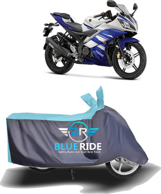 BLOERIDE Two Wheeler Cover for Yamaha(YZF R15 Ver 2.0, Blue, Grey)