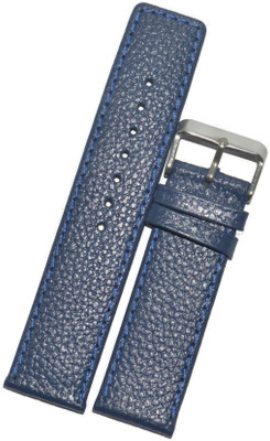 SURU U214 Dotted Square Tip with Rounded Angles 24 mm Genuine Leather Watch Strap(Blue)