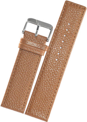 SURU U215 Dotted Square Tip with Rounded Angles 24 mm Genuine Leather Watch Strap(Tan)