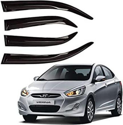 ORISTO For Front, Rear Wind Deflector(Tinted Hyundai Verna Fluidic)