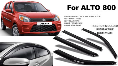 JGJ For Non-convertibles Front, Rear Wind Deflector(Tinted Maruti Alto 800)