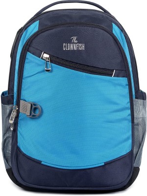 The CLOWNFISH Impulse 20 Litres Polyester Unisex Casual Travel Backpack (Navy Blue) 20 L Laptop Backpack(Blue)