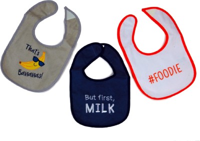 Baby Moo That's Bananas Grey, Orange And Blue Bibs(Grey, Orange, Blue)