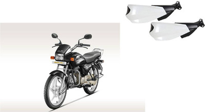 Buras NEW WHITE SHINING PROTECTIVE HANDGUARD FOR NEW BIKE SPLENDOR QUALITY PRODUCT FOR THE BIKERS Handlebar Hand Guard(Hero)