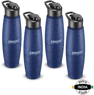 pexpo 1000 ml Sports and Hiking Stainless Steel Water Bottle, Duro 1000 ml Bottle(Pack of 4, Blue, Steel)