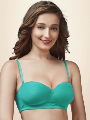 Trylo NINA Women Full Coverage Lightly Padded Bra(Green)