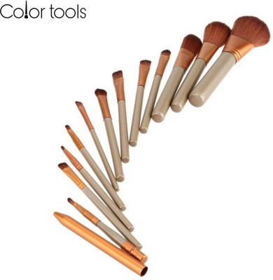 Prefetto COSMO Professionals Make Up Brushes Set Foundation Golden Face &Eye Powder Blusher(Pack of 12)