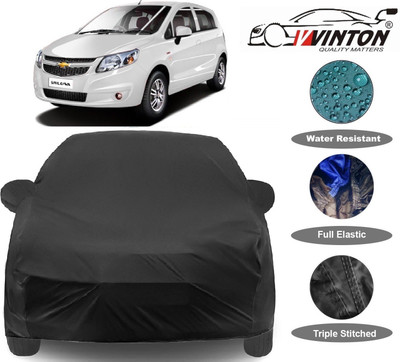 V VINTON Car Cover For Chevrolet Sail UVA (With Mirror Pockets)(Black)