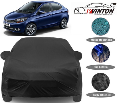 V VINTON Car Cover For Tata Tigor (With Mirror Pockets)(Black)