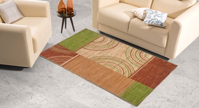 STATUS Green Polyester Carpet(3 ft,  X 5 ft, Rectangle)