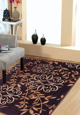 STATUS Multicolor Polyester Carpet(4 ft,  X 6 ft)