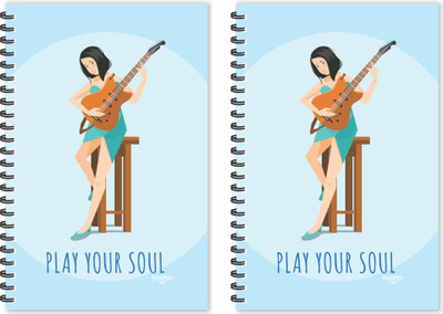 ESCAPER Play your Soul (Ruled - A5 Size - Pack of 2 Diaries) Designer Motivational Diaries, Diaries for Girls A5 Diary Ruled 80 Pages(Multicolor, Pack of 2)