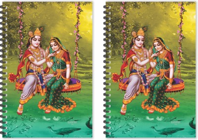 ESCAPER Radha Krishan Love Diaries (Ruled - A5 Size - Pack of 2 Diaries), Religious Diaries, Devotional Diaries A5 Diary Ruled 80 Pages(Multicolor, Pack of 2)