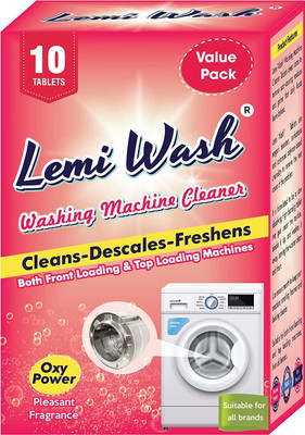 Lemi Wash Washing Machine Cleaner 10 Tablets | Removes Foul Odour | Suitable for both Front Loading & Top Loading Dishwashing Detergent(200 g)