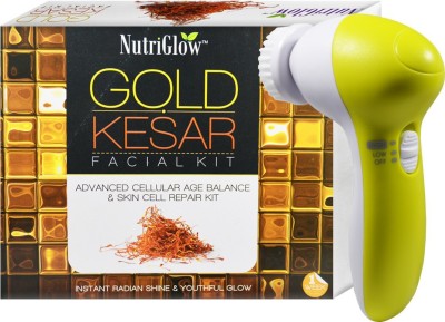 NutriGlow Gold Keser Facial Kit With Face Massager Combo(2 x 130 g)