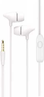 Meyaar HF-10 Beex in-Ear Earphones with High Bass & HD Sound Headset Wired Headset(High Definition Audio, in-Ear Headphones, Beex Abhinandan series, Calling Mic for meetings, White, In the Ear)