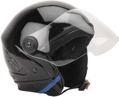 KIN Black track Motorbike Helmet(Black)