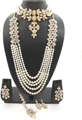 CATALYST Mother of Pearl Gold-plated White Jewellery Set(Pack of 1)