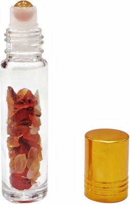 9dzine 9D1062 Red Carnelian Roller Bottle Massager,Glass Roll On Bottle For Essential Oils Massager(Red Carnelian)