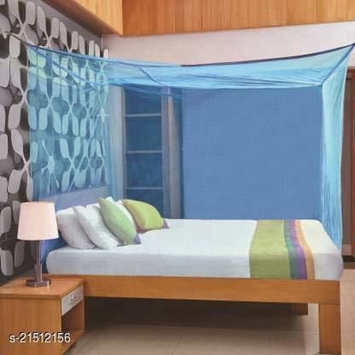 Nissi Nylon Adults Washable NSI MN 001 Mosquito Net(Blue, Ceiling Hung)