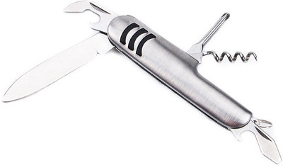 Frackson Swiss Knife Multipurpose 11 in 1 Stainless Steel Swiss Pocket Knife Multitool (Silver) Multi-utility Knife(Silver)