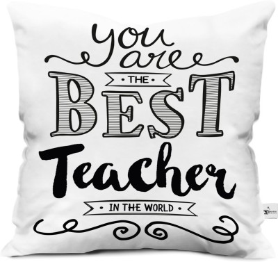 Square Designs Fashion Microfibre Quotes Cushion Pack of 1(White)