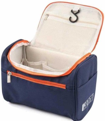 Rasvesh Portable Beauty Organizer Case, Toiletry Cosmetic Bag Men Women Travel Large Waterproof Makeup Bag In Blue Color Travel Toiletry Kit Blue Cosmetic Bag
