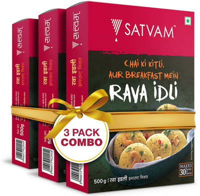 Satvam Rava Idli Instant Mix 1500 g(Pack of 3)
