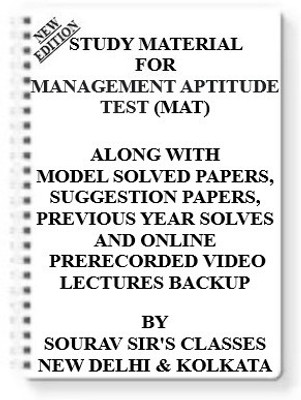 Study Notes Material On Management Aptitude Test (Mat) [ Pack Of 4 Books ] With Model Question Papers, Topicwise Analysis , Mcq Questions(Spiral, SOURAV SIR)