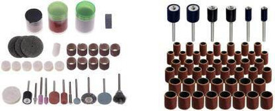DIGICOP 105Pcs Accessories Rotary Tools Set Abrasive For Dremel Electric Drill Wood Metal Engraving Cutting Grinding Carving Polishing New Jumbo 51pc Drum Sanding Kit - Fits Dremel - Includes Rubber Drum Mandrels - 1/2, 3/8 & 1/4 inch Rotary Rotary Bit Set(105 Bits)