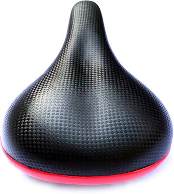 2fortheroad 60078 Bicycle Cycle Cycling Saddle Seat Mountain MTB Road (Black-Red) Saddle(Black, Red)