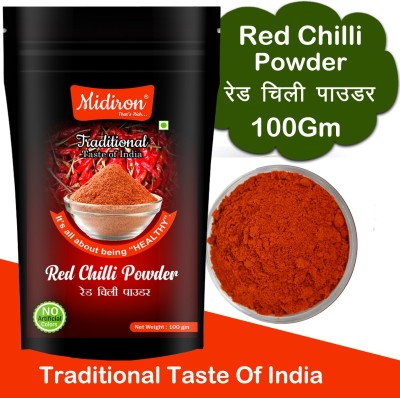 Midiron Premium Quality Red Chilli Powder| Natural & Fresh| No Added Color (100 Gm)(100 g)