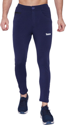 SEQUENCE Solid Men Dark Blue Track Pants