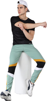 FOI Solid Men Green Track Pants