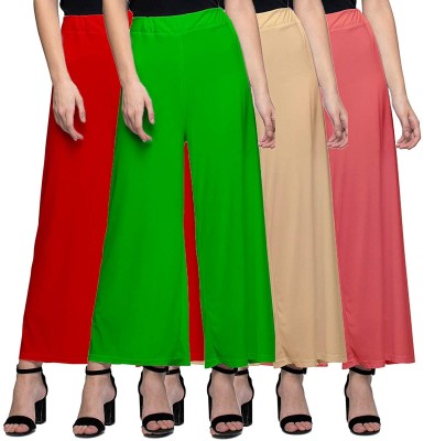 TooLook Regular Fit Women Red, Green, Beige Trousers